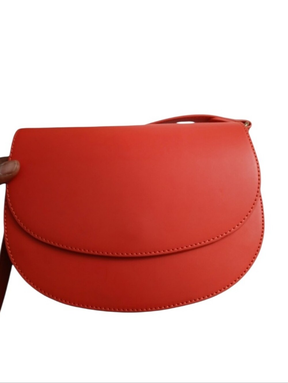 LOFT | Faux Leather Half Moon Crossbody Saddle Bag - Picture 4 of 7